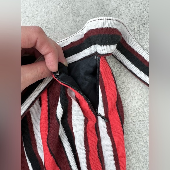 Express Vertical Stripe Pencil Side Tie Waist Skirt Sz 8 M - Picture 3 of 6